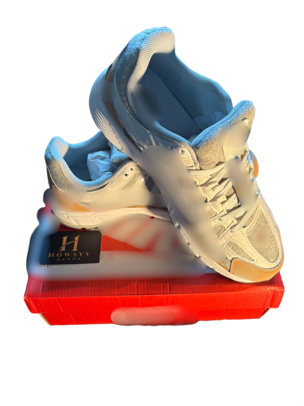 White and Khaki Shoes, front